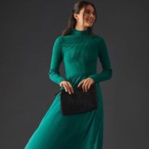 Anthropologie Twofer sweater dress NWT green Medium